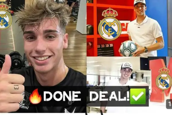 Deal Finalized: The club tweets that Madrid’s primary transfer target is departing, as the player arrives in Spain for a medical examination scheduled for today.